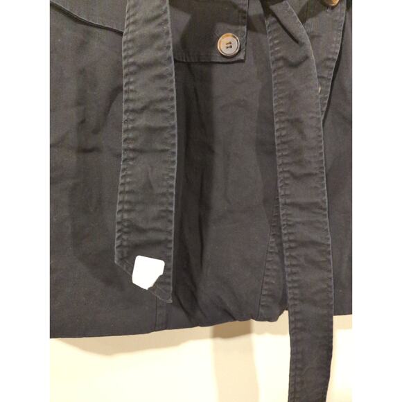 RTR Toccin x RTR Sz 12 Black Trench Blazer Asymmetric Wrap Mini Dress - Picture 4 of 9